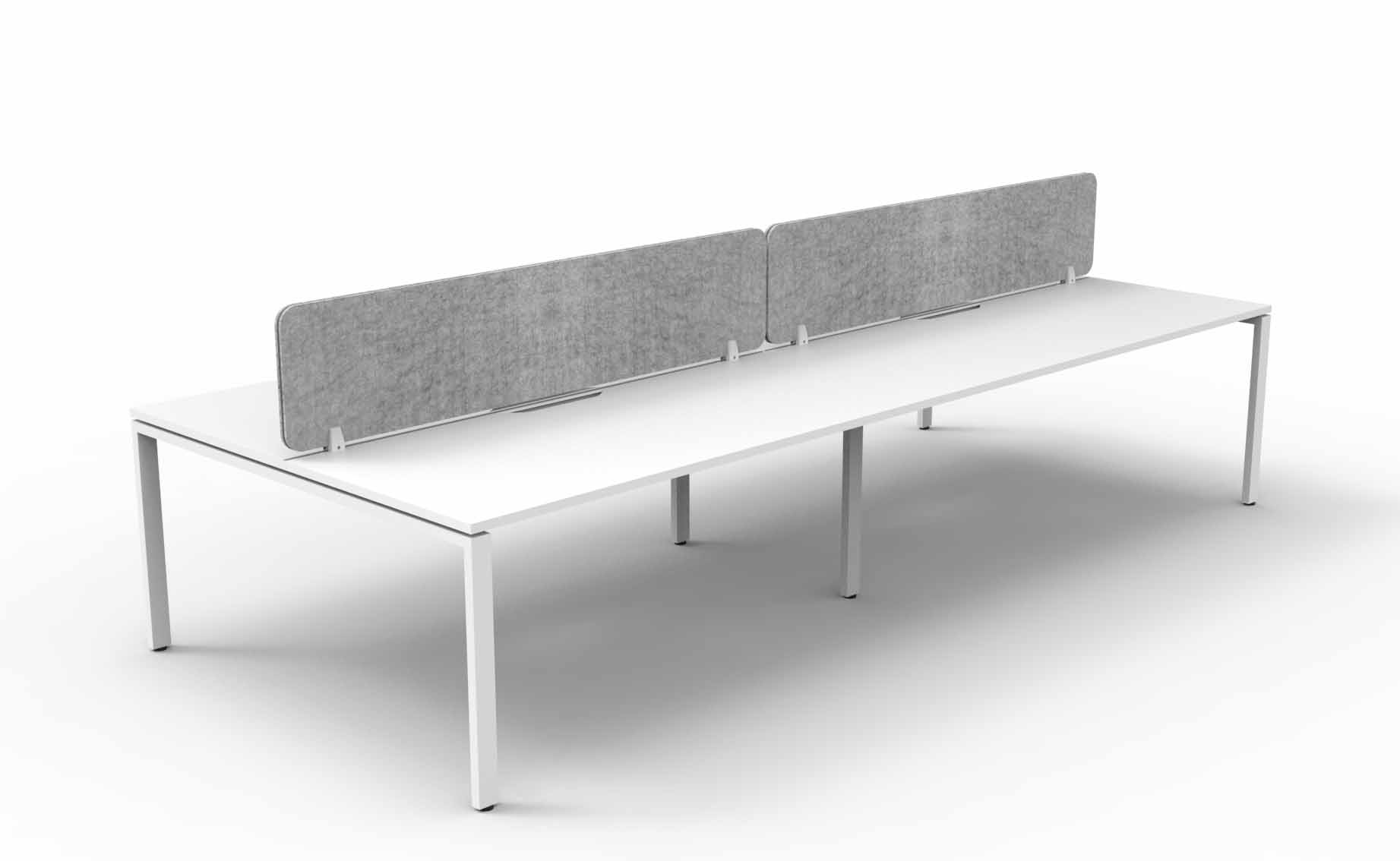 Profile 4 Person Double Sided Workstation - with Eco Screen